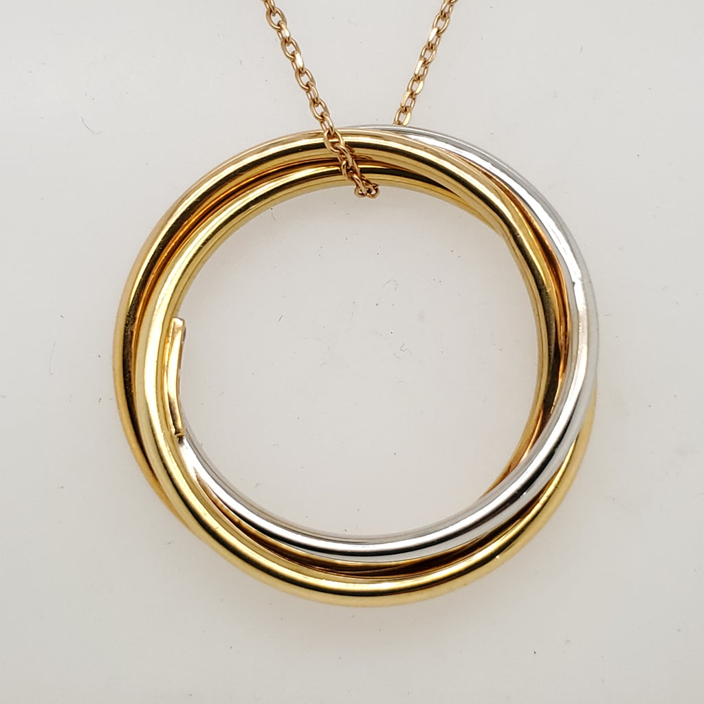Roberto Coin 18kt Tri Gold Pendant Necklace