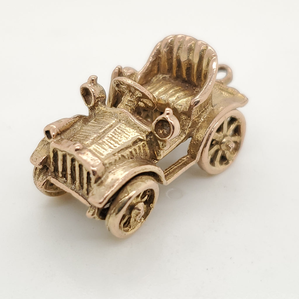 Vintage 14kt Yellow Gold Car Charm