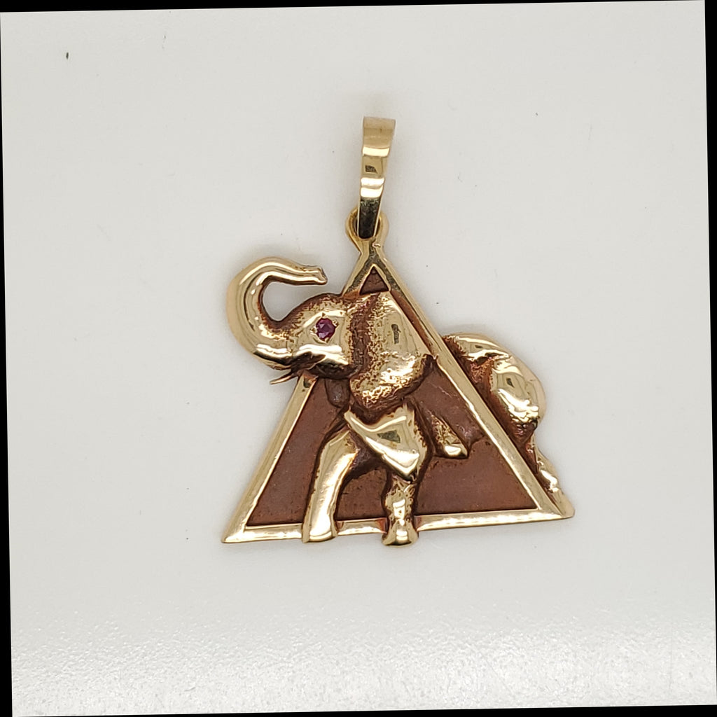 14kt Yellow Gold Elephant Pendant