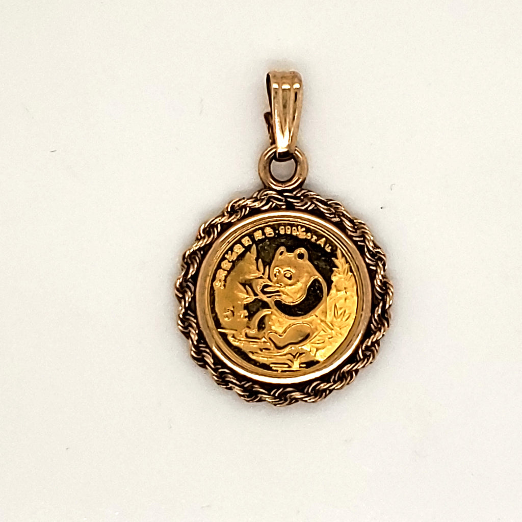 1991 Panda 1/20 Ounce Gold Coin Pendant