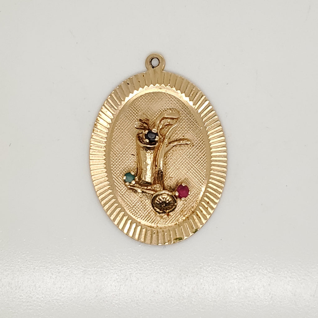 Vintage 14kt Yellow Gold Golf Bag Charm