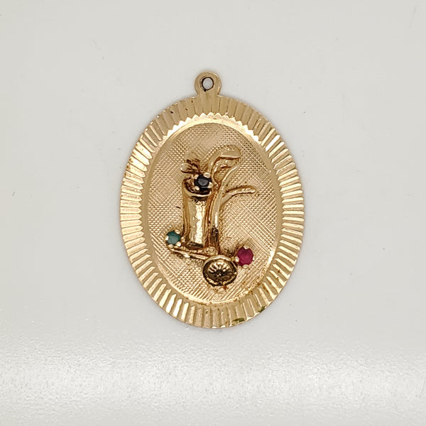 Vintage 14kt Yellow Gold Golf Bag Charm