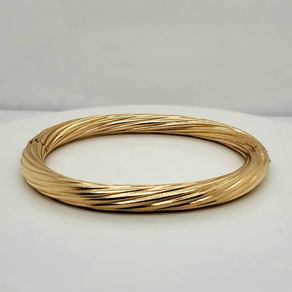 18kt Yellow Gold Spiral BBangle Bracelet