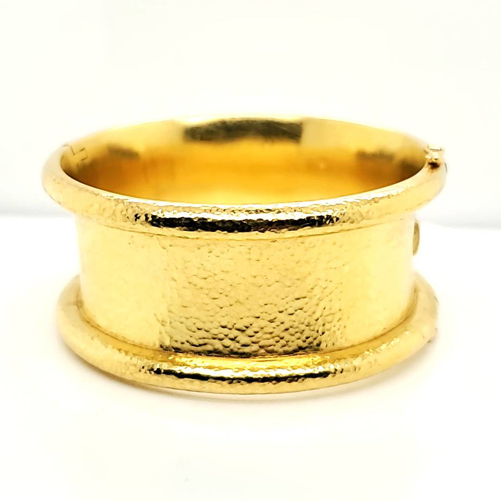 Pre-owned 19kt Yellow Gold  Elizabeth Locke Bangle Bracelet