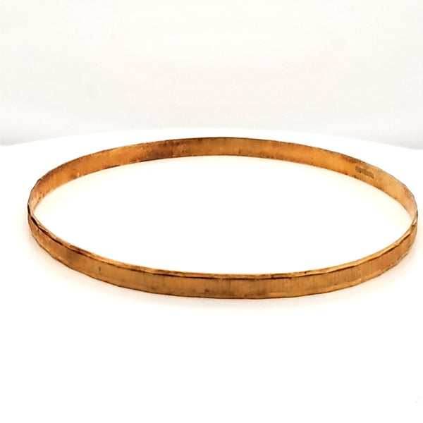 18kt Yellow Gold Engraved Bangle Bracelet