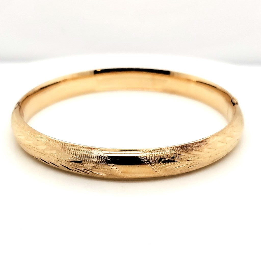 14Kt Yellow Gold Bangle Bracelet