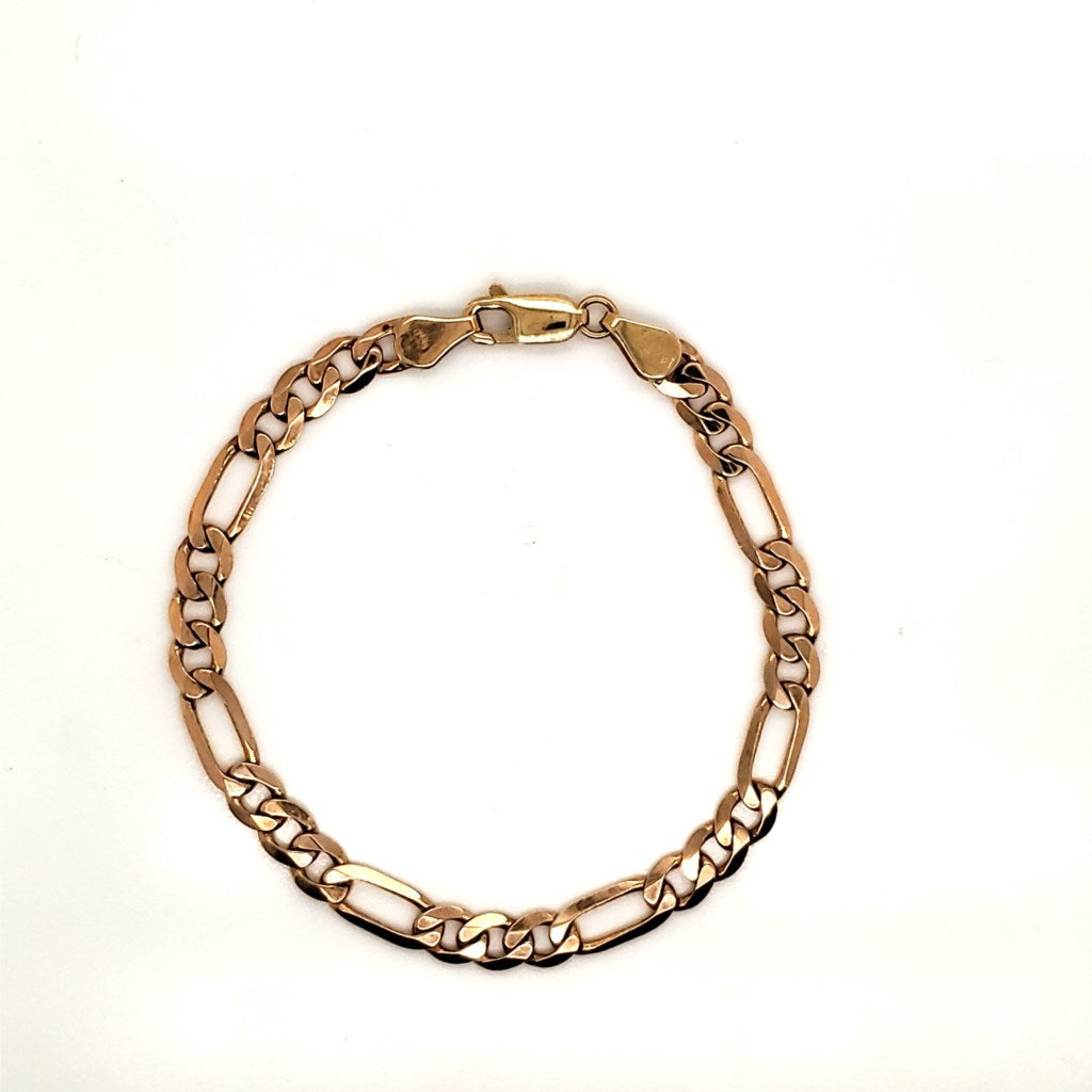 14kt Yellow Gold Figaro Link Bracelet