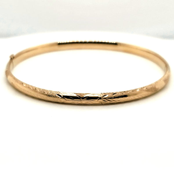 14kt Yellow Gold Hinged Bangle Bracelet