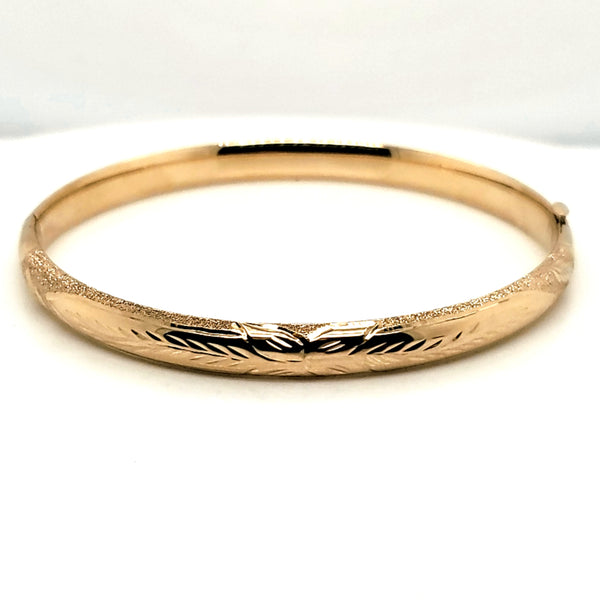 14kt Yellow Gold Hinged Bangle Bracelet