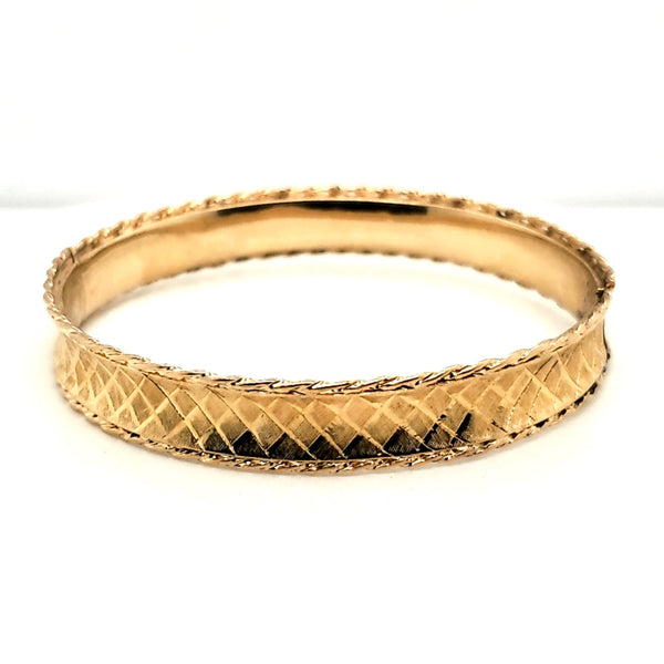 Vintage 14Kt Yellow Gold Bangle Bracelet