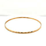 18kt Yellow Gold Engraved Bangle Bracelet
