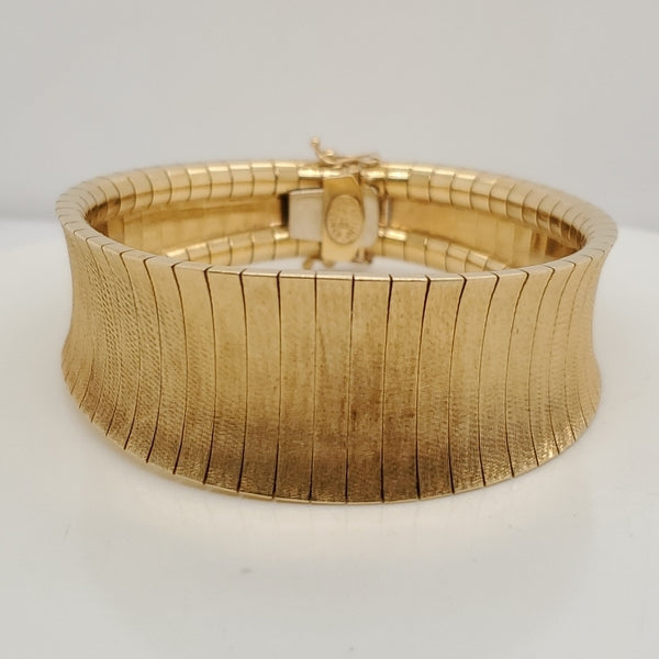 18kt Yellow Gold Graduated Gold Bracelet