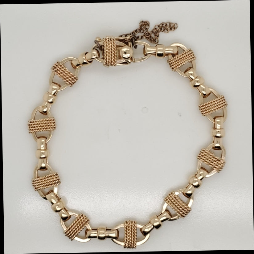 Vintage 14kt Yellow Gold Link Bracelet