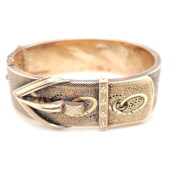 Antique Victorian 10kt Yellow Gold Bangle Bracelet