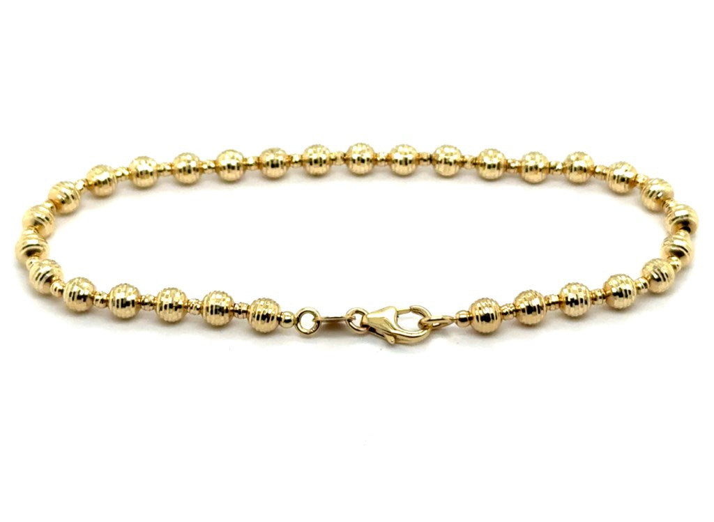 14kt Yellow Gold Beaded Bracelet