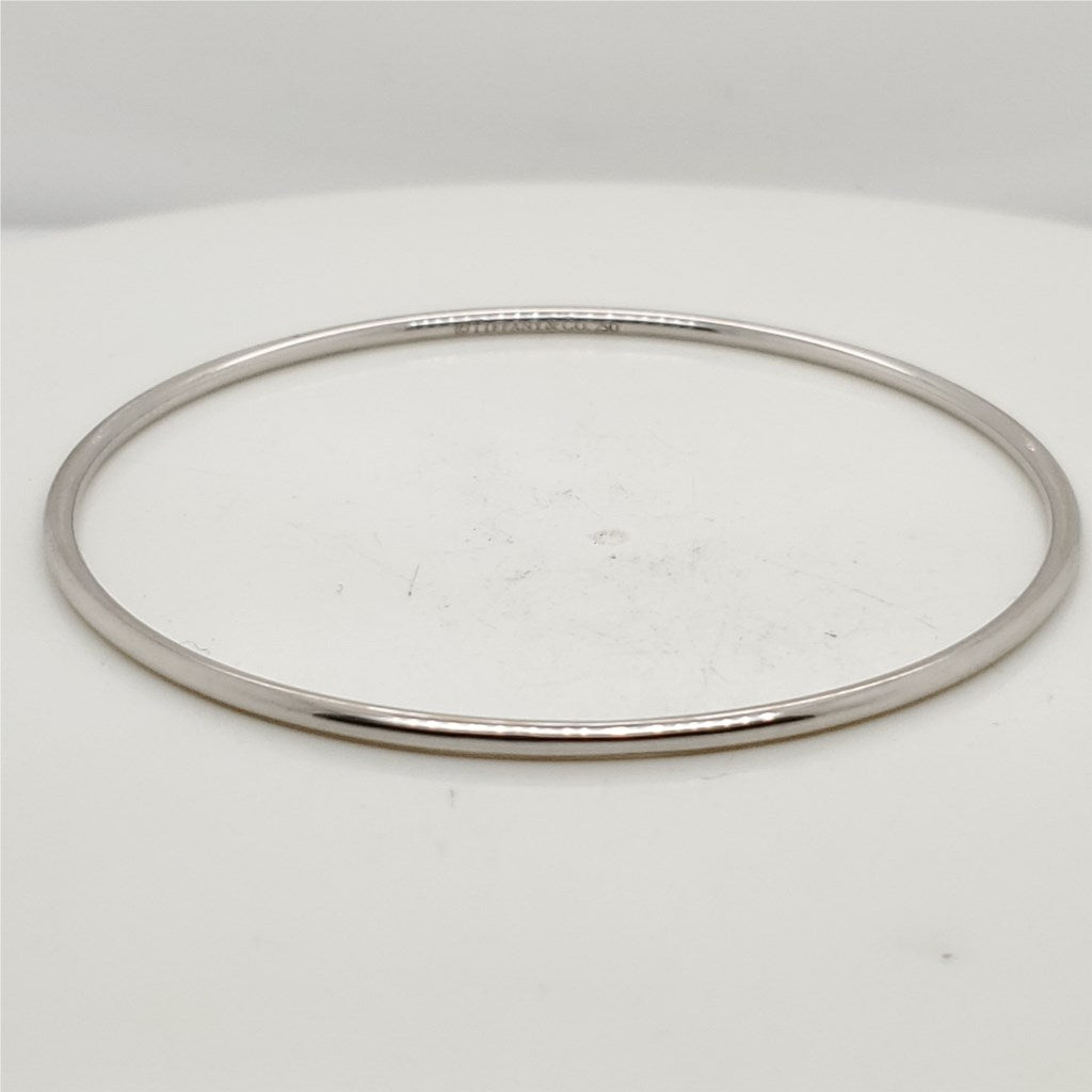 Pre-owned Tiffany & Co 18kt White Gold Bnagle Bracelet