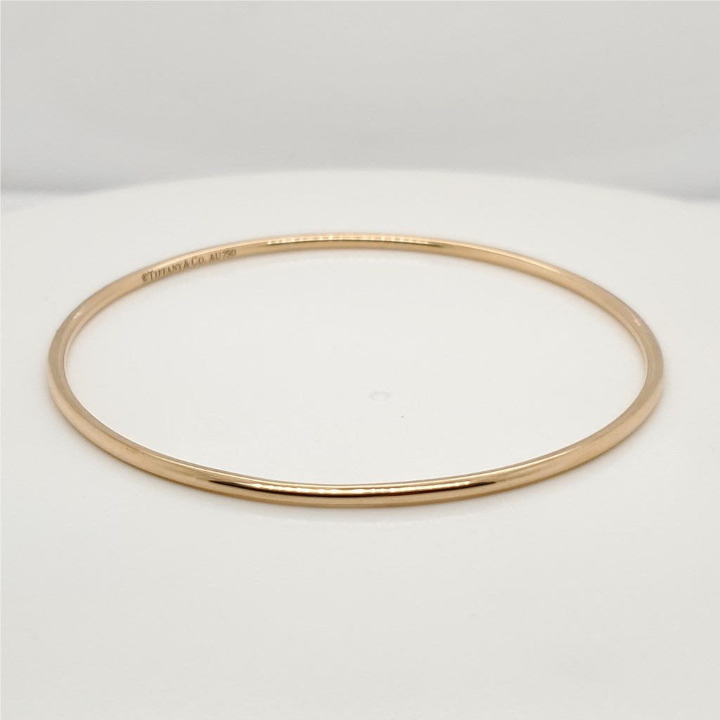 Pre-owned Tiffany & Co 18kt Yellow Gold Bnagle Bracelet