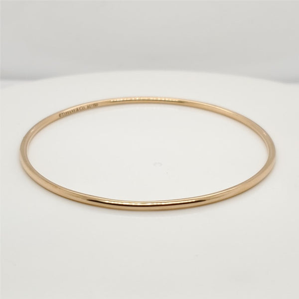Pre-owned Tiffany & Co 18kt Yellow Gold Bnagle Bracelet