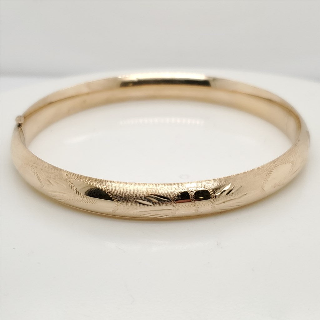 14Kt Yellow Gold Bangle Bracelet