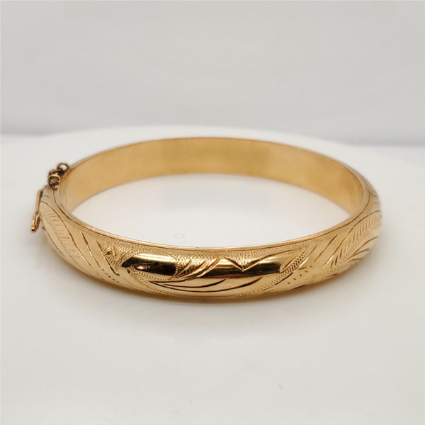 Vintage 14Kt Yellow Gold Bangle Bracelet