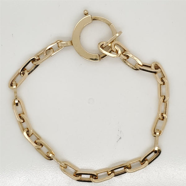 14kt Yellow Gold Paper Clip Bracelet