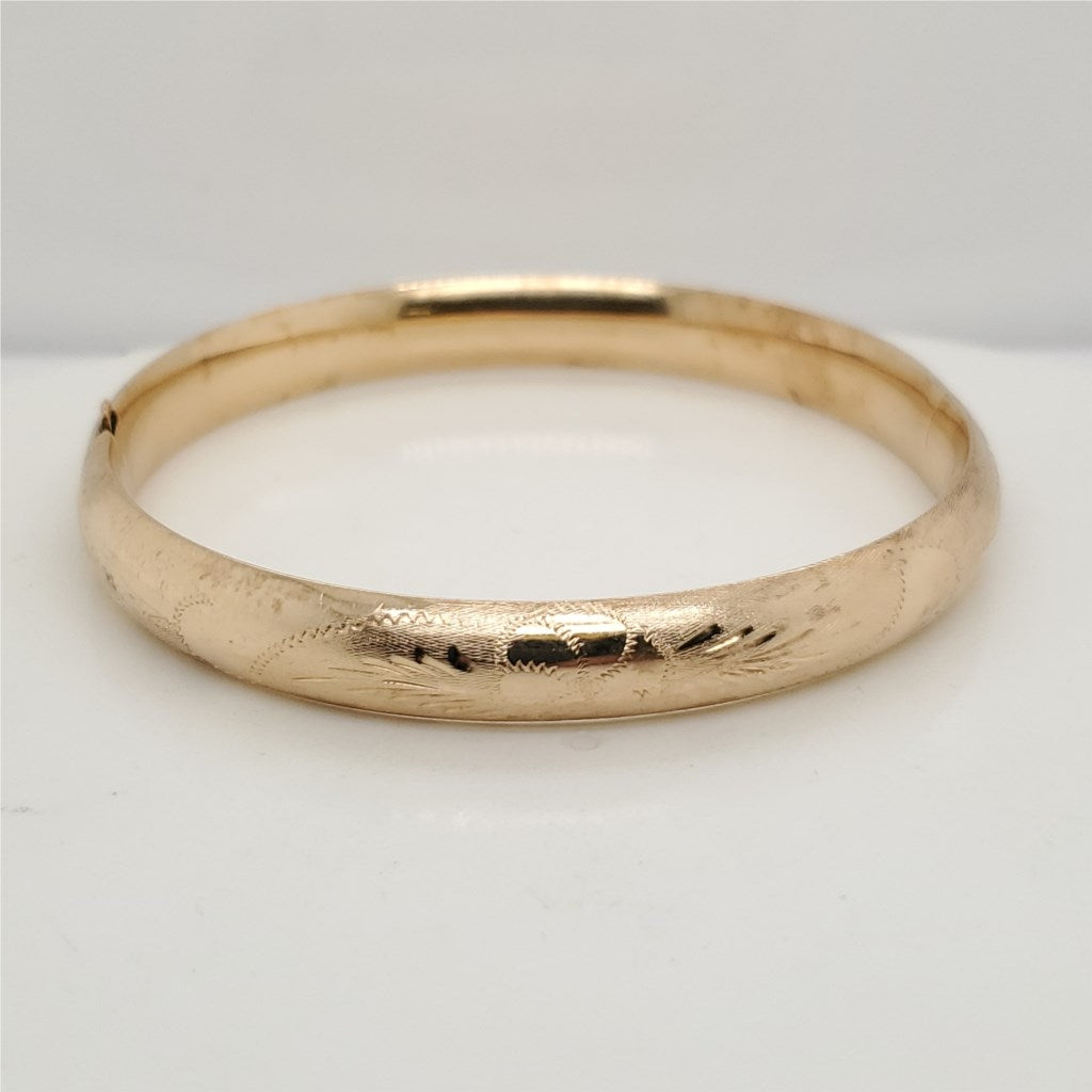 14Kt Yellow Gold Bangle Bracelet