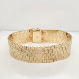 Zeldman & Friedman 14ktYellow Gold Wide Engraved Brick Link Bracelet
