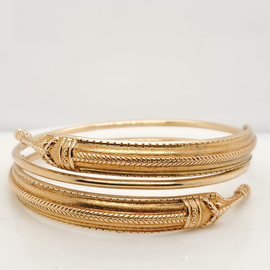Vintage David Anderson 14kt Yellow Gold Bangle Bracelet