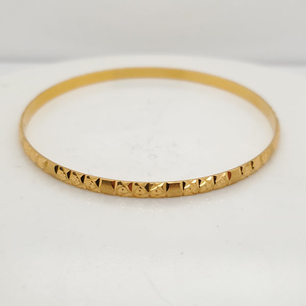 21kt Yellow Gold Hard Bangle Bracelet