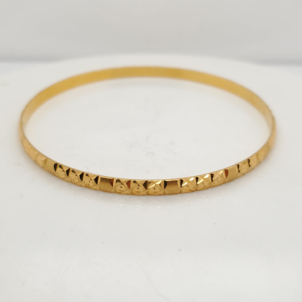 21kt Yellow Gold Hard Bangle Bracelet