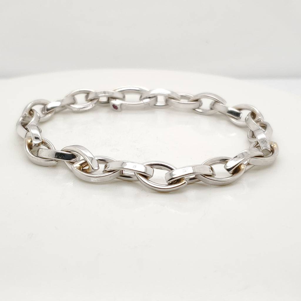 Pre-owned Roberto Coin 18kt White Gold Bracelet