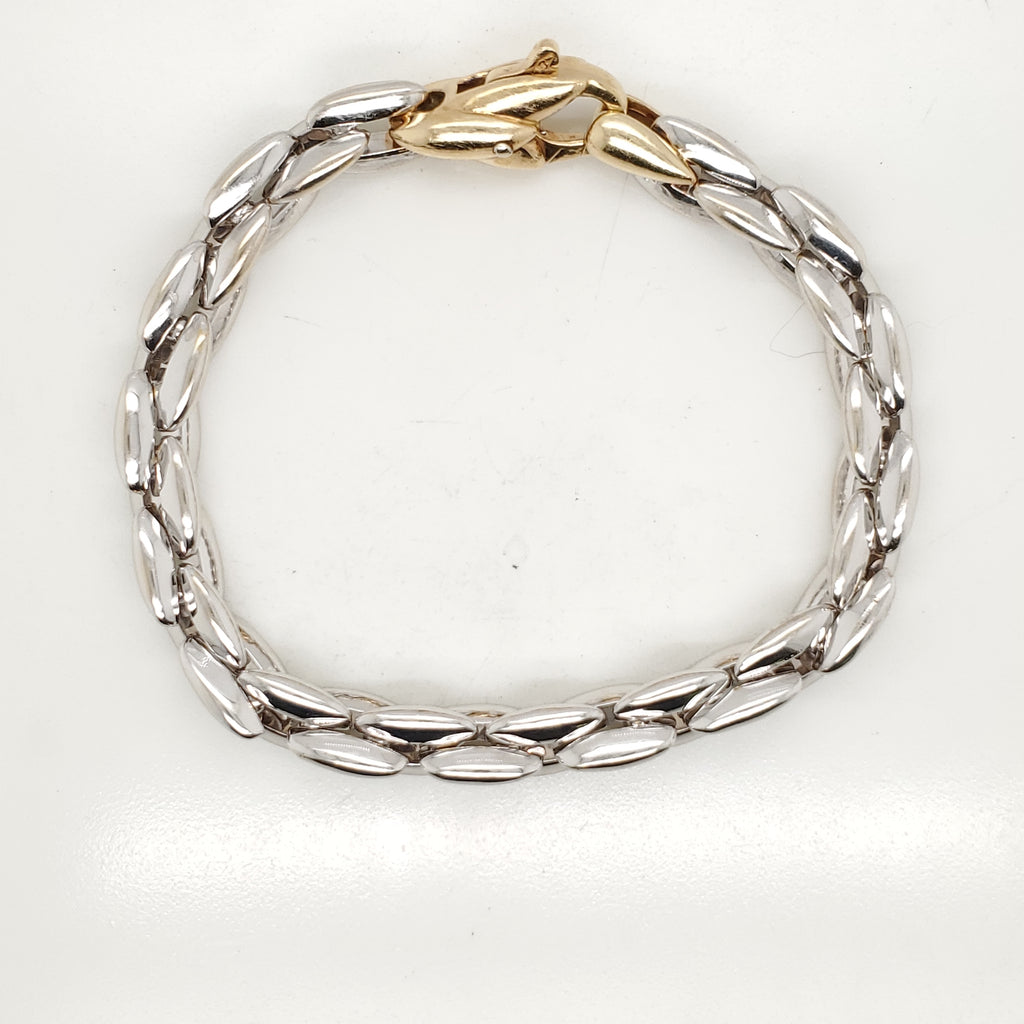 18kt White and Yellow Gold Link Bracelet