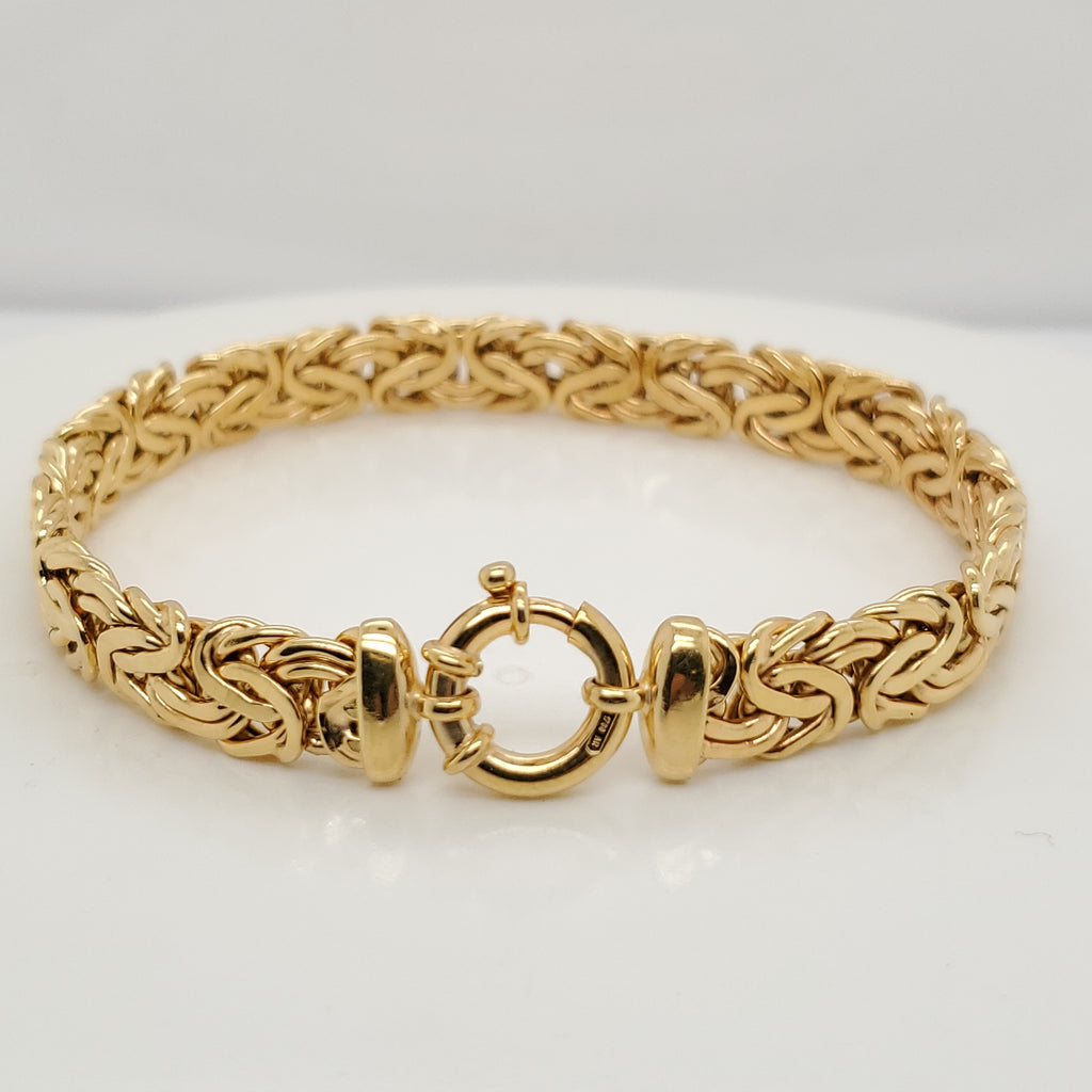 14kt Yellow Gold Byzantine Link Bracelet