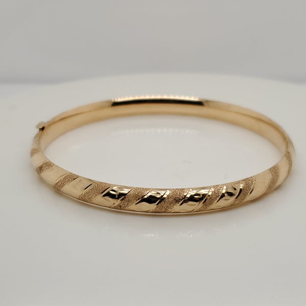 14Kt Yellow Gold Bangle Bracelet