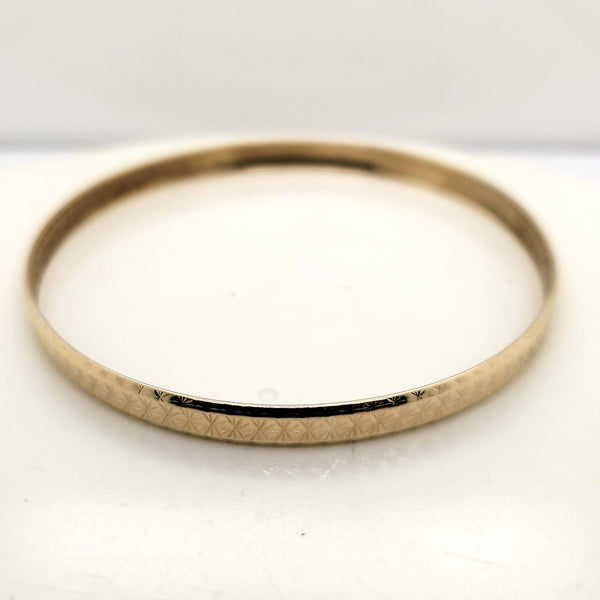 14kt Yellow Gold Hard Bangle Bracelet