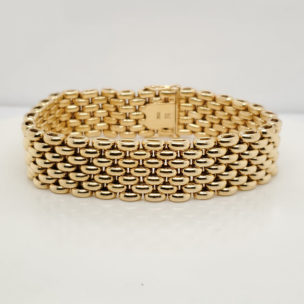 18kt Yellow Gold Panther Link Bracelet