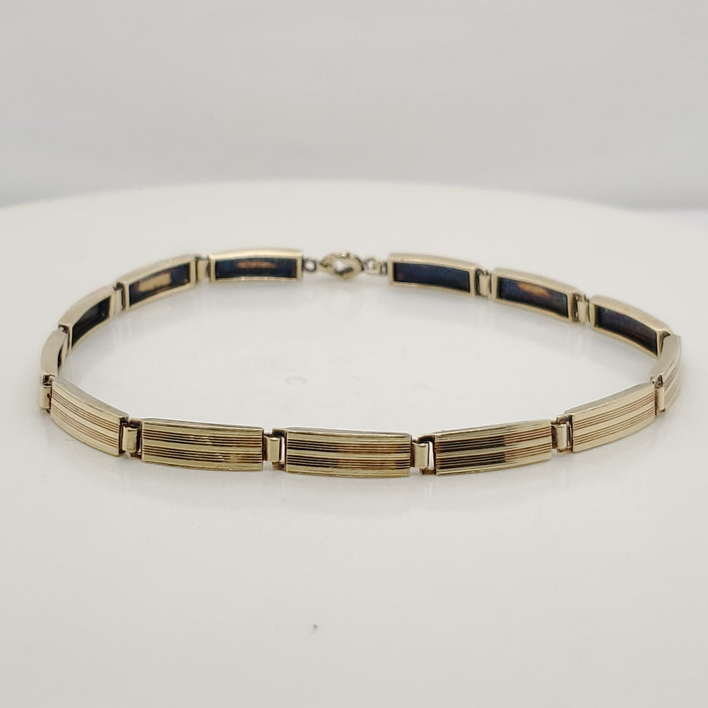 Art Deco 14kt Yellow Gold Link Bracelet