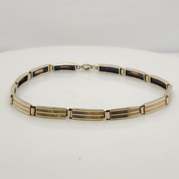 Art Deco 14kt Yellow Gold Link Bracelet