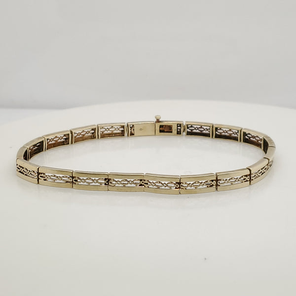 Art Deco 14kt Yellow Gold Link Bracelet