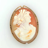 10kt yellow gold Cameo Brooch.