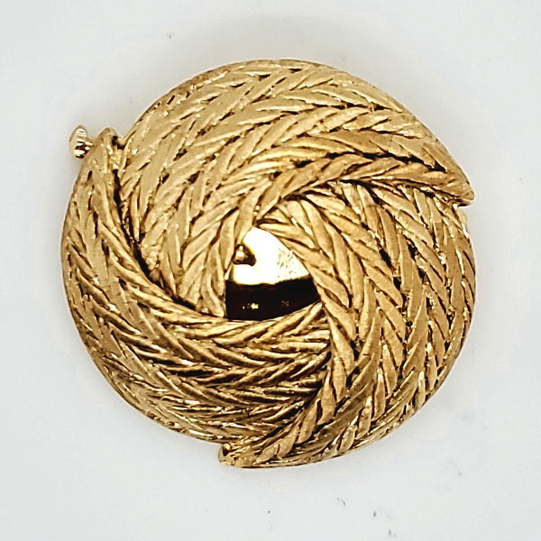 Vintage Buccellati 18Kt Yellow Gold Circular Brooch