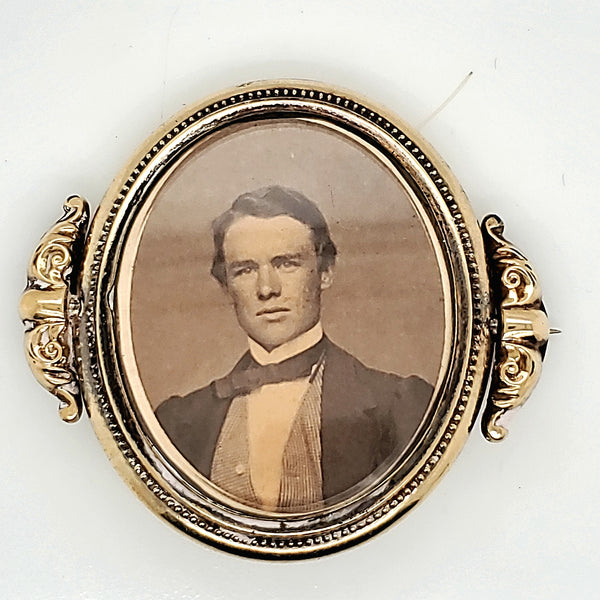 Antique Mid-Victorian Gold Filled Picture/Hair Locket