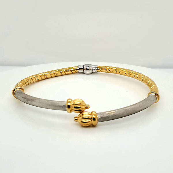 22kt Yellow and White gold BangleBracelet