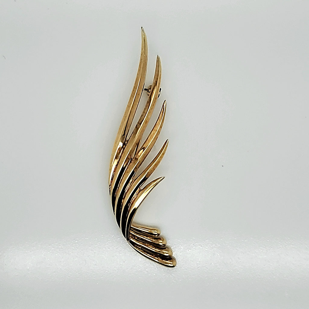 Pre - Owned Vintage Tiffany & Co 14Kt Yellow Gold Flame Brooch