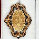 Antique Mid-Victorian 10kt Yellow Gold brooch/locket
