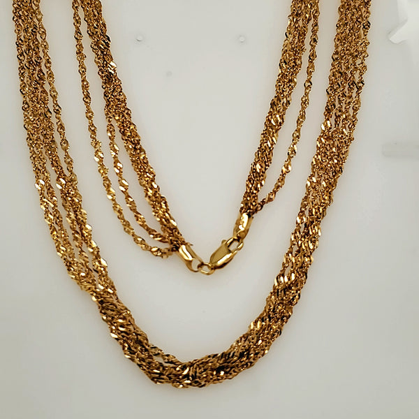 14kt Yellow Gold Multi Strand Necklace