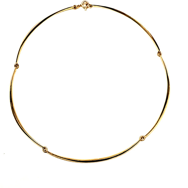 14kt Yellow Gold Segmented Choker Neckalce