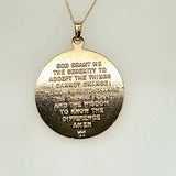 14kt Yellow Gold Serenity Prayer Pendant