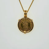 1756 Spanish Half Gold Escuado Coin Necklace