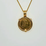 1756 Spanish Half Gold Escuado Coin Necklace